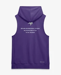 Nike Men's Purple Minnesota Vikings Sideline Standard Issue Dri-fit Sleeveless Hoodie