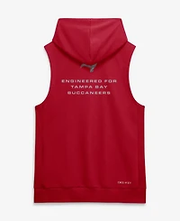 Nike Men's Red Tampa Bay Buccaneers Sideline Standard Issue Dri-fit Sleeveless Hoodie