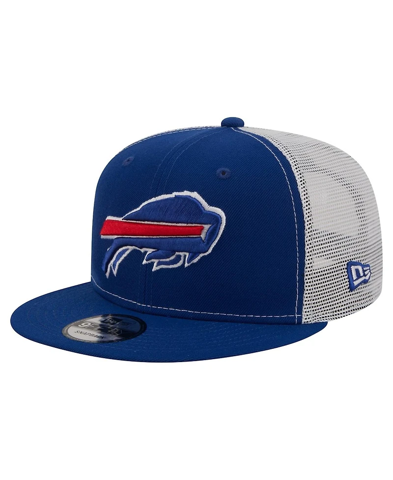 New Era Men's Royal Buffalo Bills Core Team 9FIFTY Trucker Snapback Hat