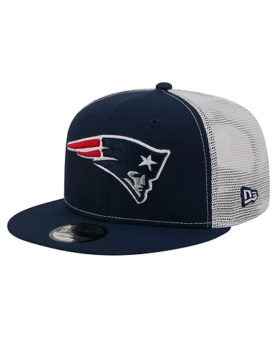New Era Men's Navy New England Patriots Core Team 9FIFTY Trucker Snapback Hat