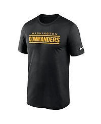 Nike Men's Black Washington Commanders Primetime Legend Wordmark Dri-fit T-Shirt