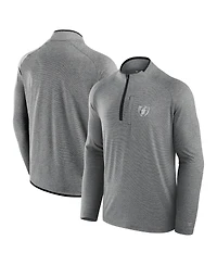Fanatics Men's and Women's Charcoal Las Vegas Raiders Front Office Performance Primary Quarter-Zip Jacket