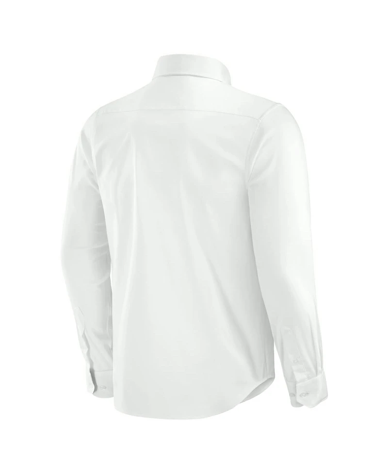 J. Palmer Men's White Dallas Cowboys Man-In-Motion Long Sleeve Button-Up Dress Shirt
