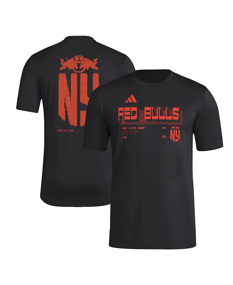 Adidas Men's Black New York Red Bulls Aeroready Pregame T-Shirt