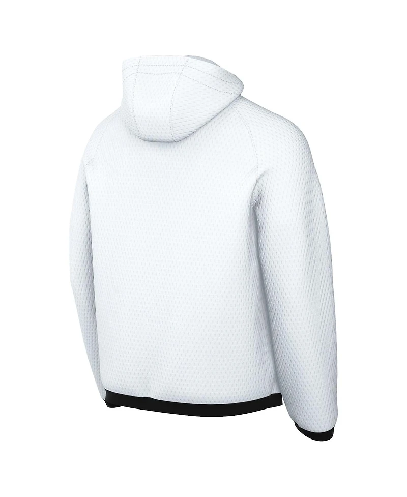 Nike Men's White England National Team 2026 Anthem Mesh Dri-fit Full-Zip Hooded Jacket
