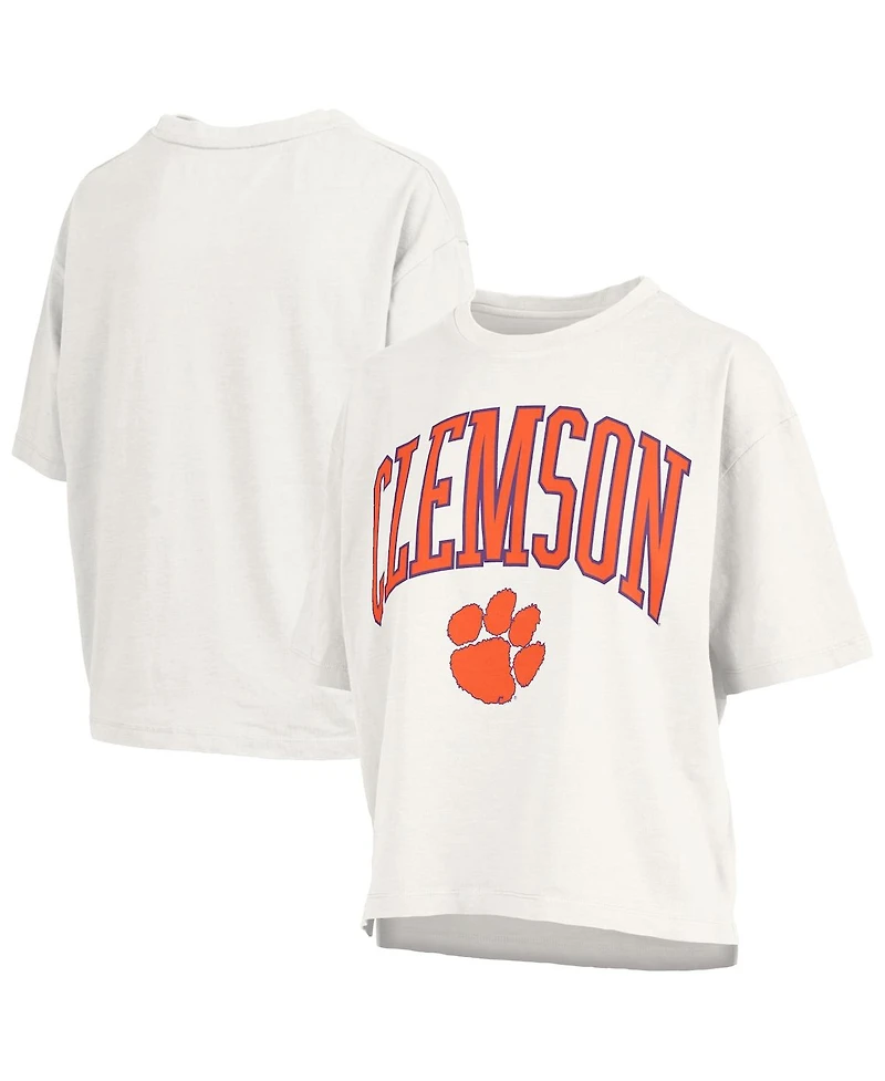 Pressbox Women's White Clemson Tigers Nelson T-Shirt