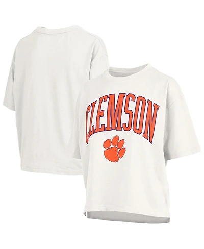 Pressbox Women's White Clemson Tigers Nelson T-Shirt