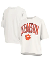 Pressbox Women's White Clemson Tigers Nelson T-Shirt