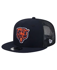 New Era Men's Navy Chicago Bears Core Team 9FIFTY Trucker Snapback Hat