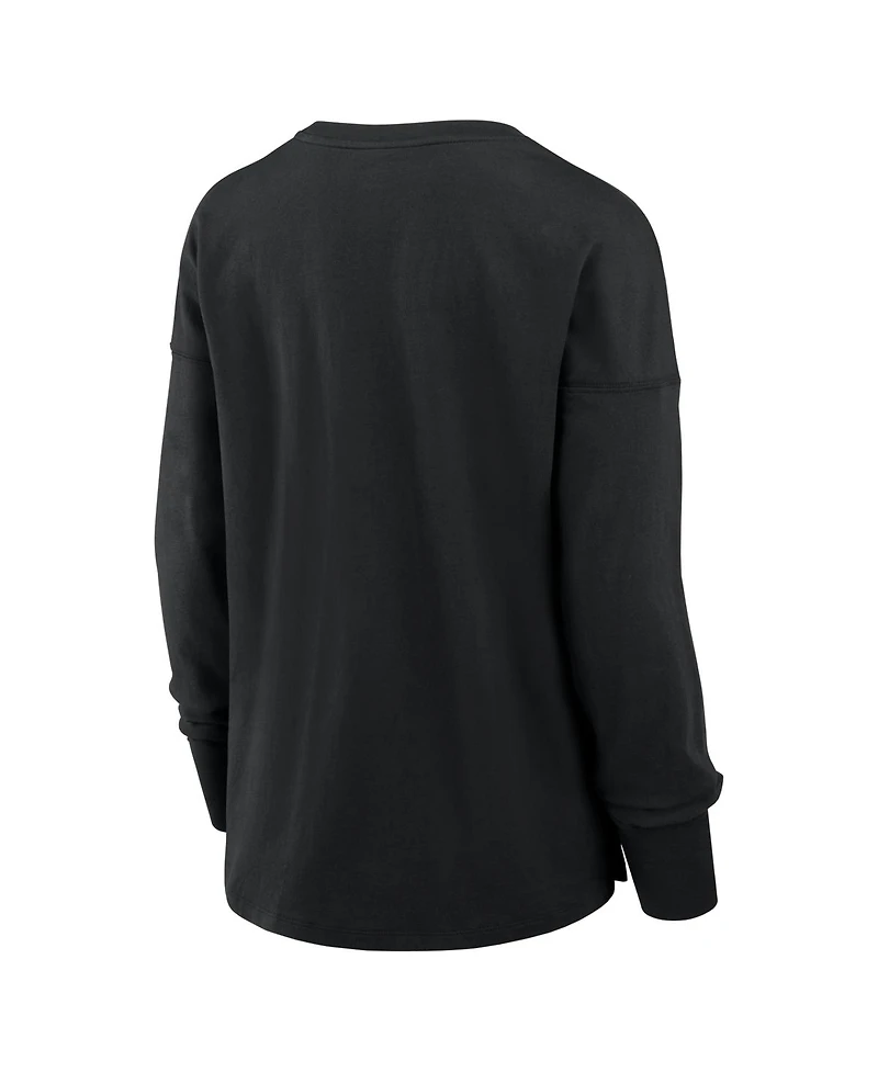Fanatics Women's Black Green Bay Packers Essential Long Sleeve T-Shirt