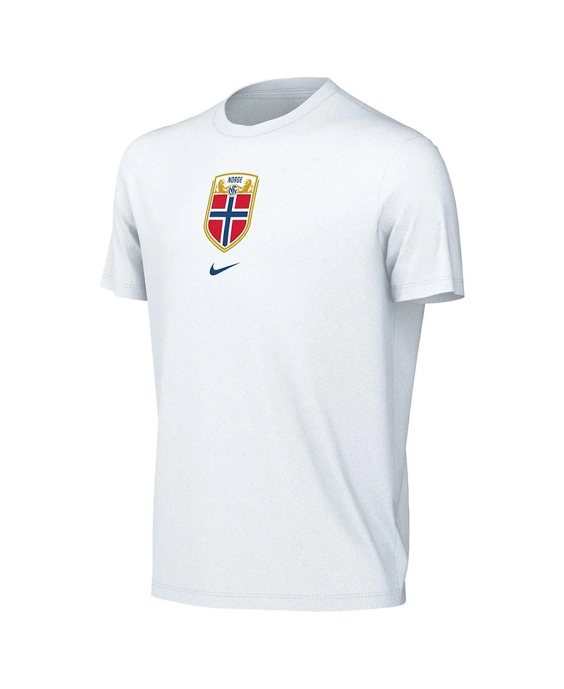 Nike Big Boys and Girls White Norway National Team Crest T-Shirt