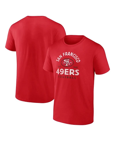 Logo Athletic Men's Scarlet San Francisco 49ers Vintage Arch T-Shirt
