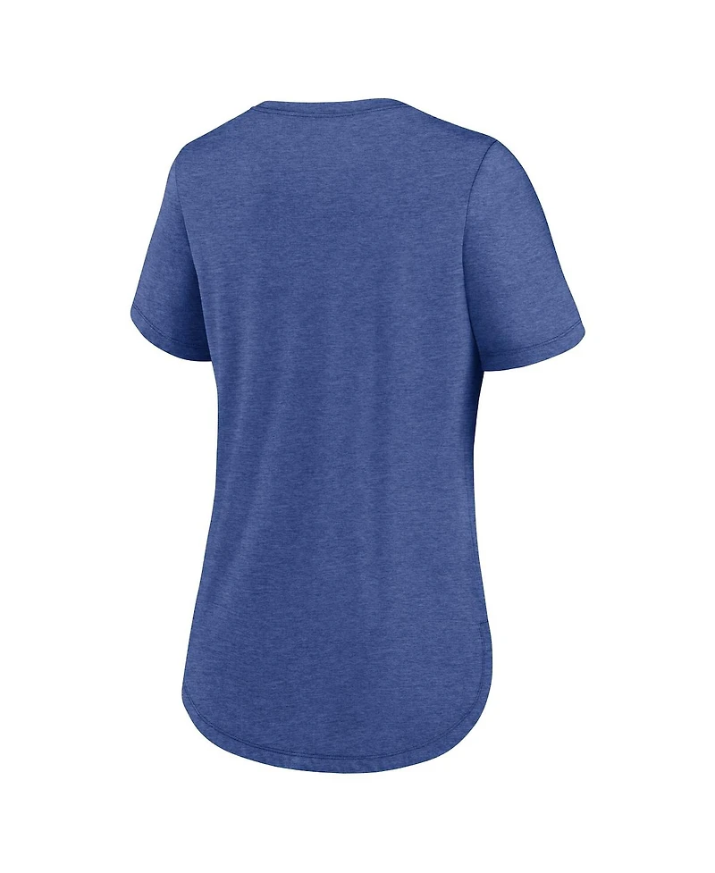 Nike Women's Heather Royal Los Angeles Dodgers Arched Tri-Blend T-Shirt