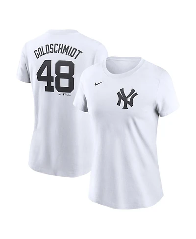 Nike Women's Paul Goldschmidt White New York Yankees Cooperstown Collection Fuse Name Number T-Shirt