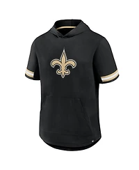 Fanatics Men's Black New Orleans Saints Optimal Play Short Sleeve Hooded T-Shirt