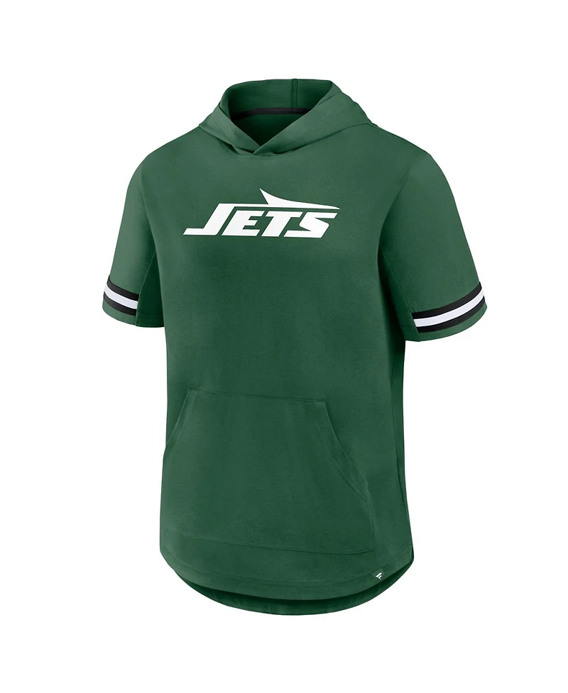 Fanatics Men's Green New York Jets Optimal Play Short Sleeve Hooded T-Shirt