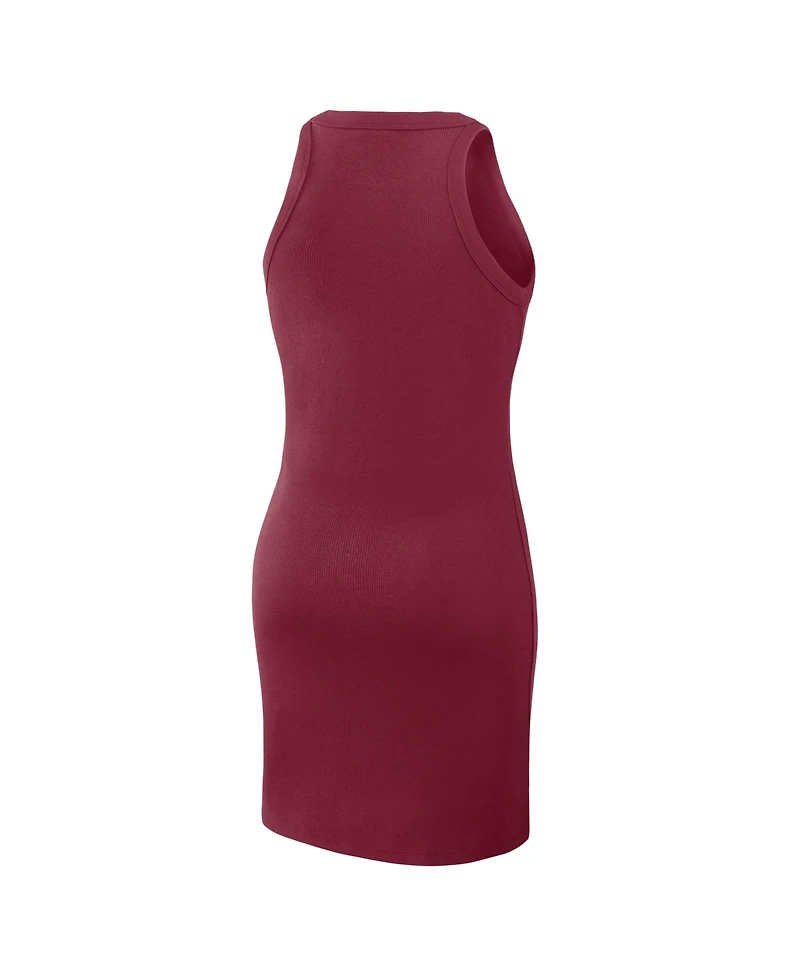 Fanatics Women's Burgundy Washington Commanders Push Beyond Tri-Blend Ribbed Sleeveless Dress