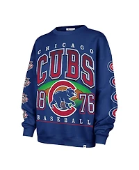 '47 Brand Women's Royal Chicago Cubs Trendy Team Go Big Oversized Sweatshirt