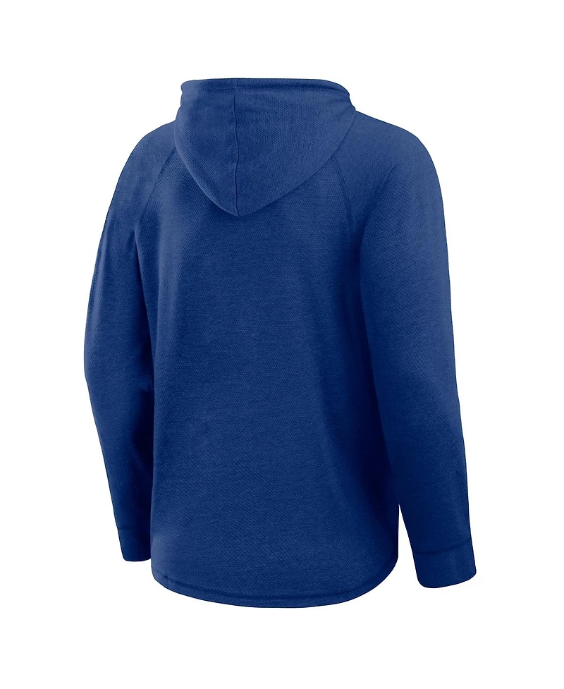 Fanatics Men's Royal Los Angeles Dodgers Raglan Hooded Long Sleeve T-Shirt