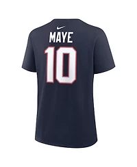 Nike Women's Drake Maye Navy New England Patriots Player Name Number T-Shirt