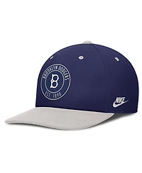 Nike Men's Navy/Silver Brooklyn Dodgers Cooperstown Collection Pro Dri-fit Snapback Hat