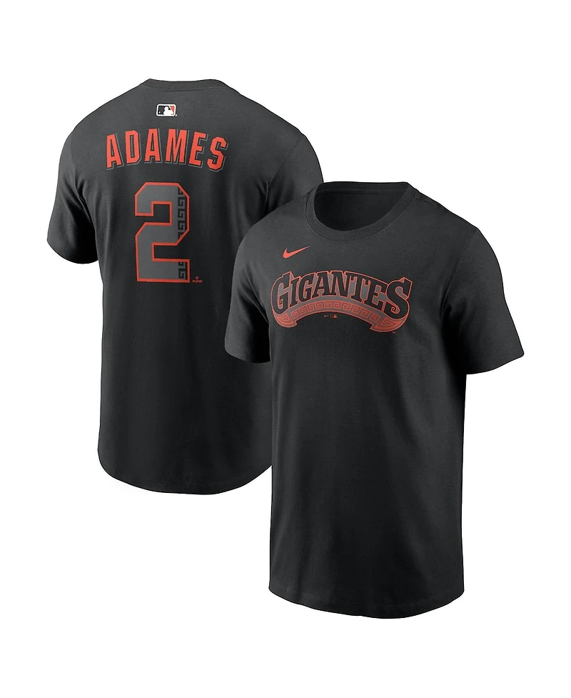 Nike Men's Willy Adames Black San Francisco Giants Alternate Name Number T-Shirt
