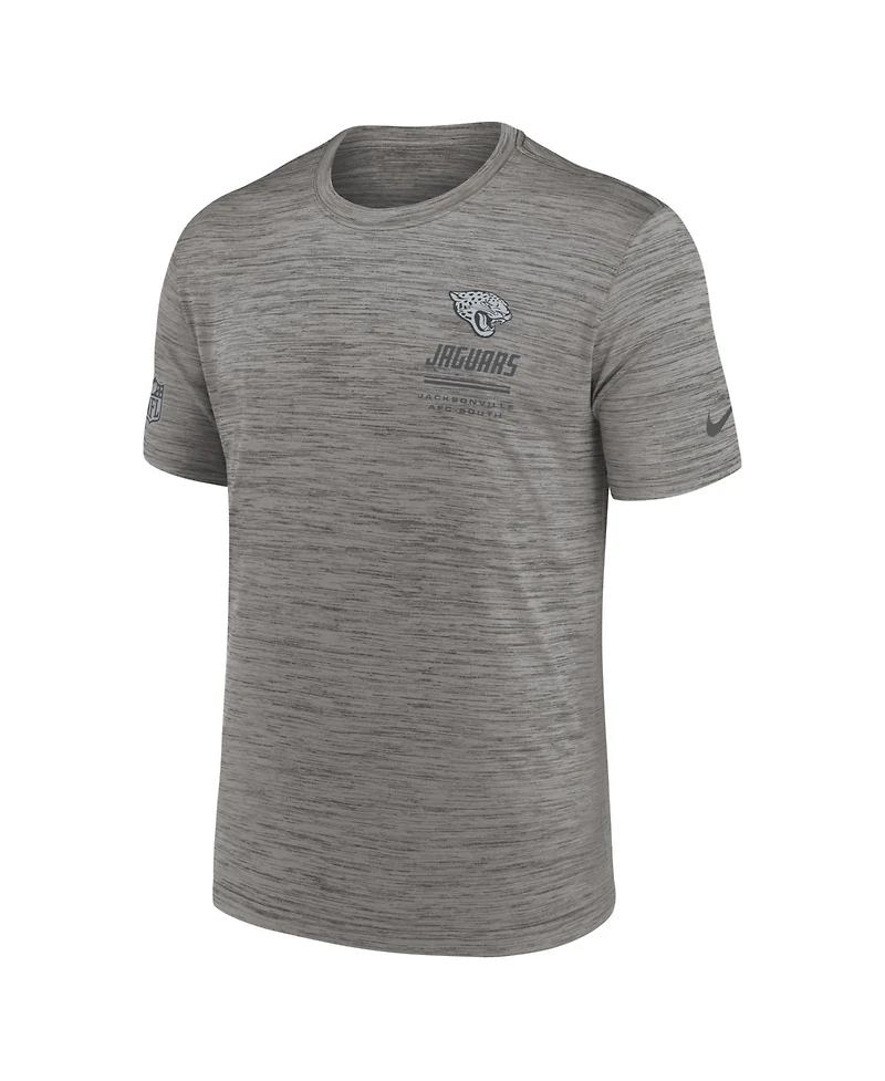 Nike Men's Gray Jacksonville Jaguars Sideline Double Covered Dri-fit Velocity T-Shirt