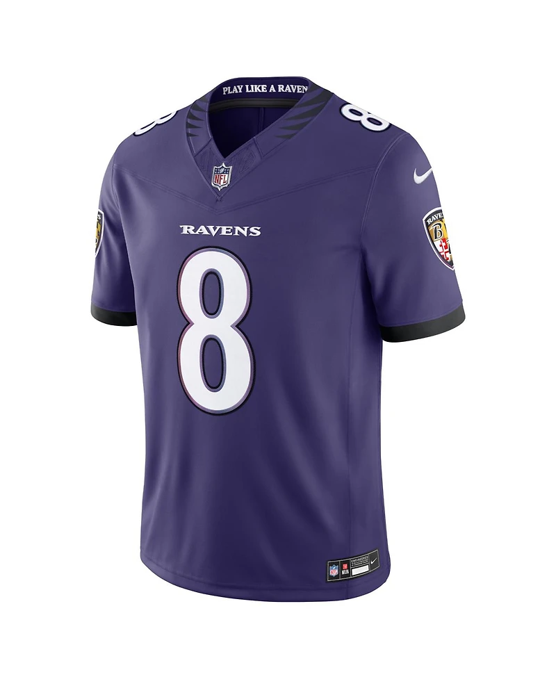 Nike Men's Lamar Jackson Purple Baltimore Ravens Vapor F.u.s.e. Sewn Down Limited Jersey