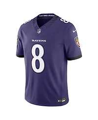 Nike Men's Lamar Jackson Purple Baltimore Ravens Vapor F.u.s.e. Sewn Down Limited Jersey