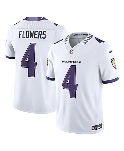 Nike Men's Zay Flowers White Baltimore Ravens Vapor F.u.s.e. Sewn Down Limited Jersey