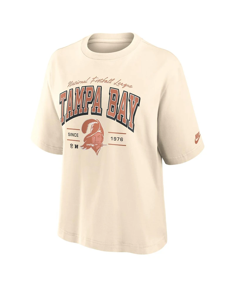 Nike Women's Cream Tampa Bay Buccaneers Vintage Mod Boxy T-Shirt