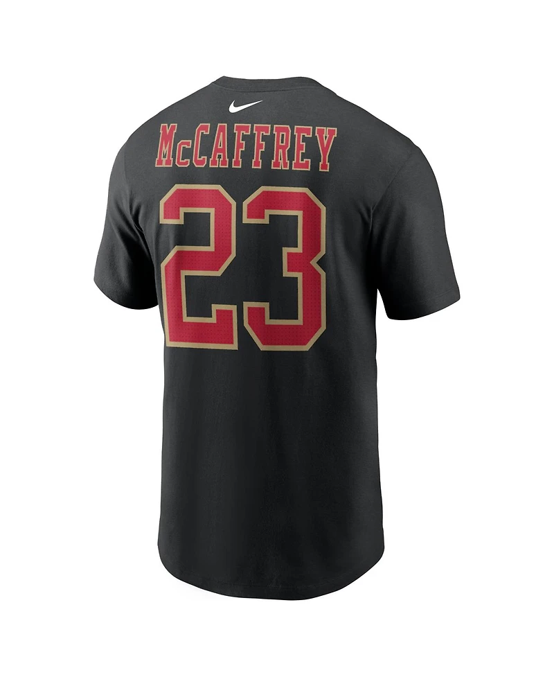 Nike Men's Christian McCaffrey Black San Francisco 49ers Carbon Name Number T-Shirt