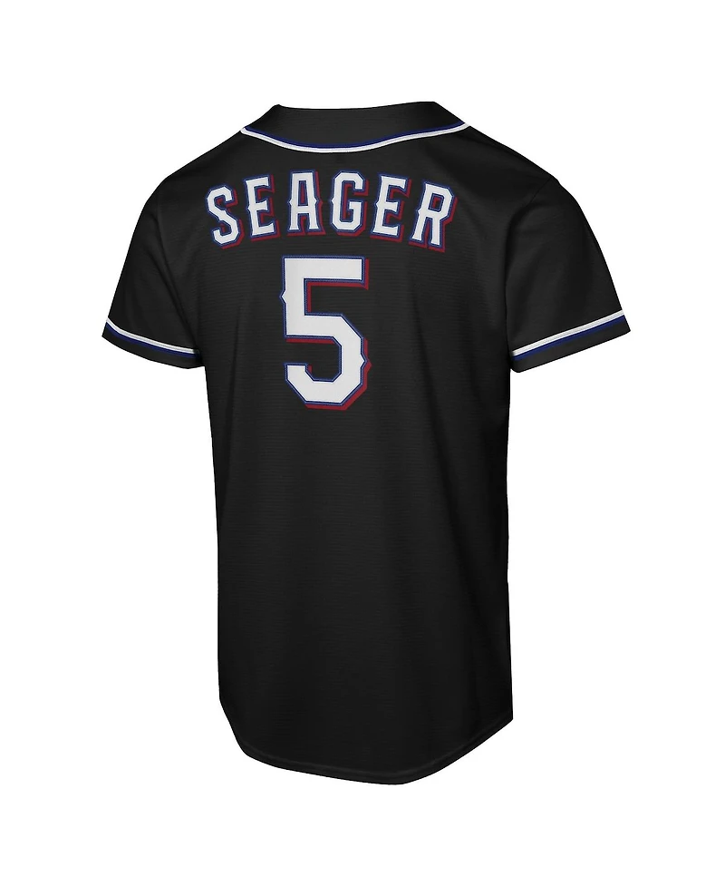 Nike Big Boys and Girls Corey Seager Black Texas Rangers Fashion Replica Player Jersey