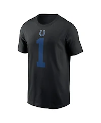 Nike Men's Ahmad Sauce Gardner Black Indianapolis Colts Carbon Name Number T-Shirt