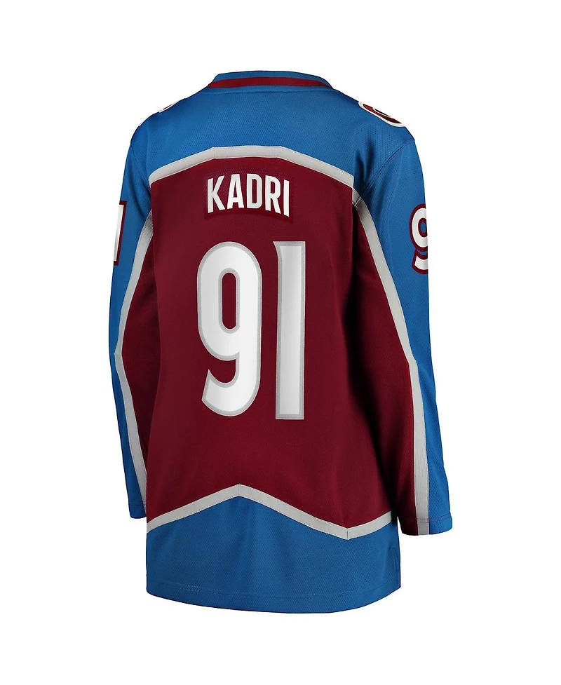 Fanatics Women's Nazem Kadri Burgundy Colorado Avalanche Home Breakaway Jersey