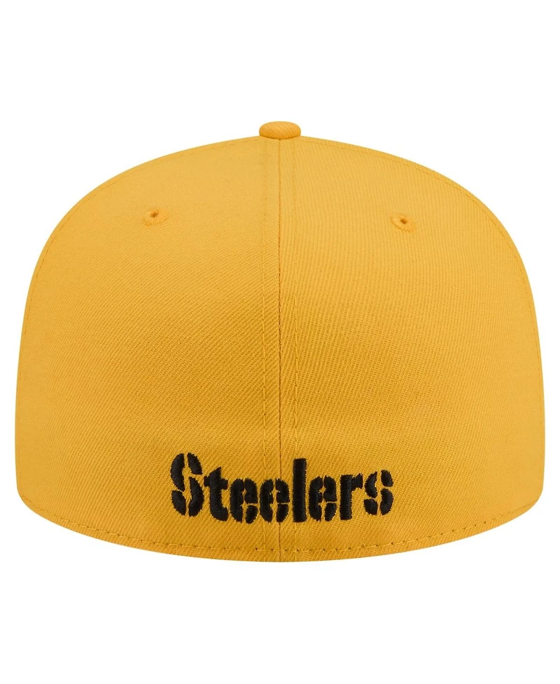 New Era Men's Gold Pittsburgh Steelers 59FIFTY Fitted Hat