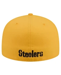 New Era Men's Gold Pittsburgh Steelers 59FIFTY Fitted Hat