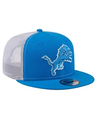 New Era Men's Blue Detroit Lions Core Team 9FIFTY Trucker Snapback Hat