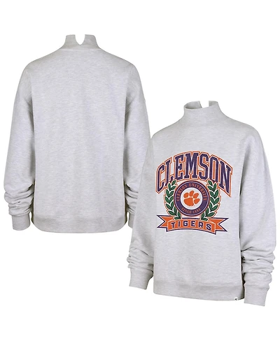 '47 Brand Women's Gray Clemson Tigers Laurel Arch Mock Neck Sweatshirt