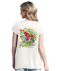Margaritaville Women's Cream Baltimore Ravens Gametime Is Paradise T-Shirt