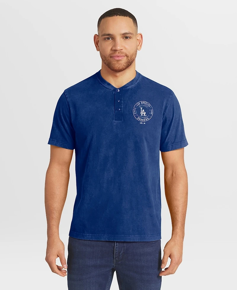Fanatics Men's Royal Los Angeles Dodgers Washed Henley Shirt
