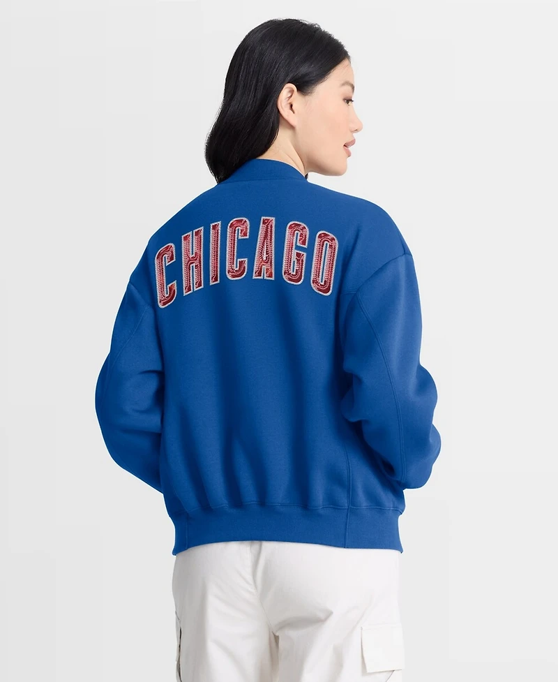 Fanatics Women's Royal Chicago Cubs Oversized Rage Against Full-Zip Jacket
