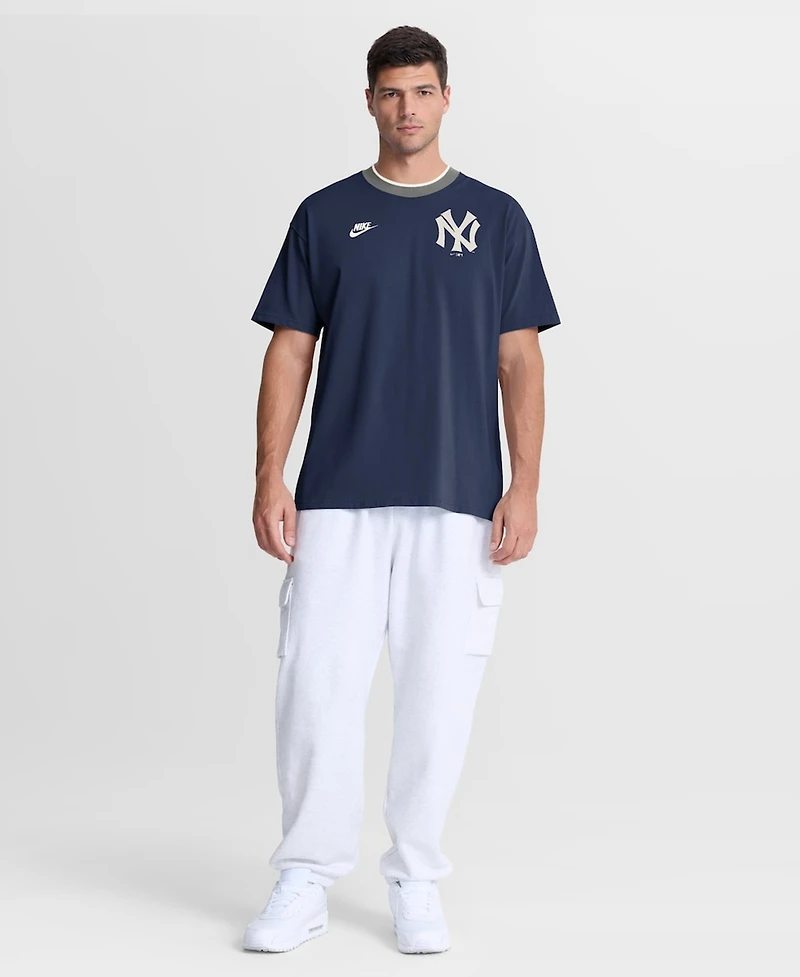 Nike Men's Navy New York Yankees Cooperstown Collection Ringer T-Shirt