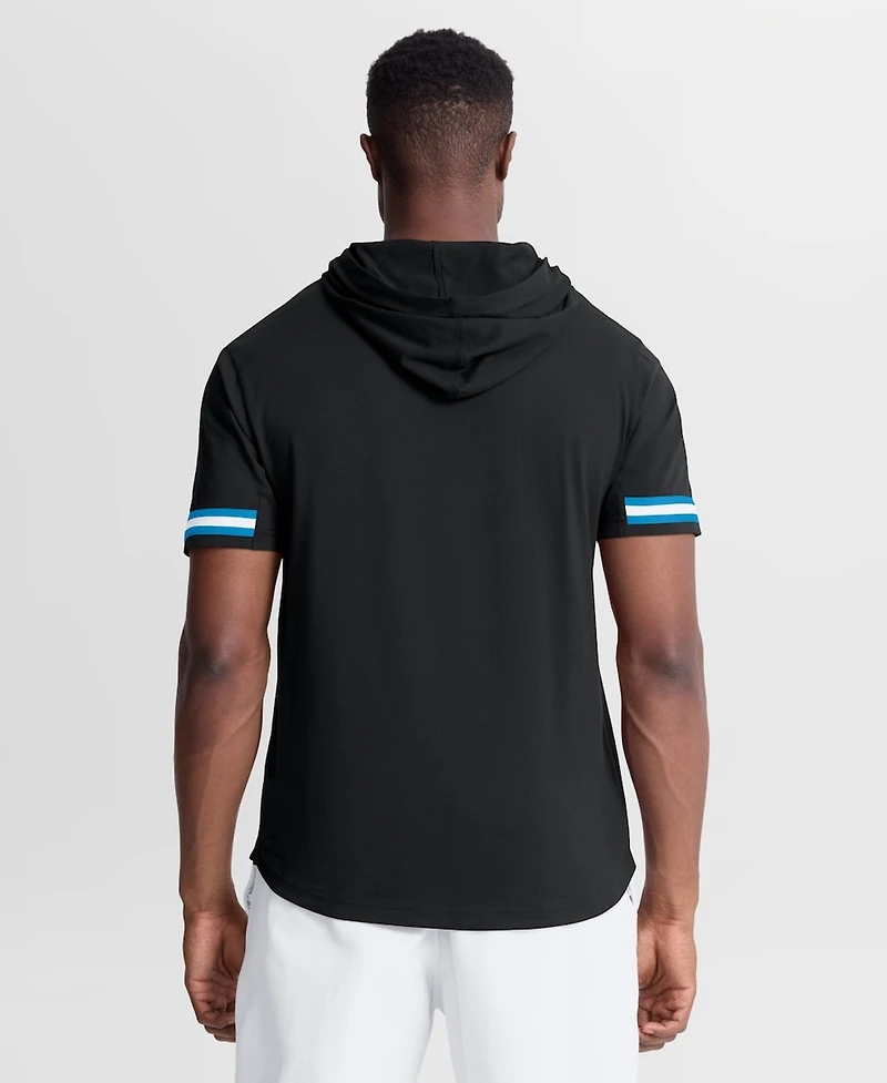 Fanatics Men's Black Carolina Panthers Optimal Play Short Sleeve Hooded T-Shirt