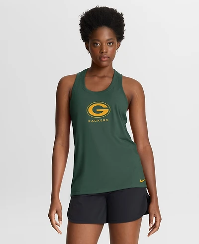 Nike Women's Green Bay Packers Hurry Up Tri-Blend Dri-fit Tank Top