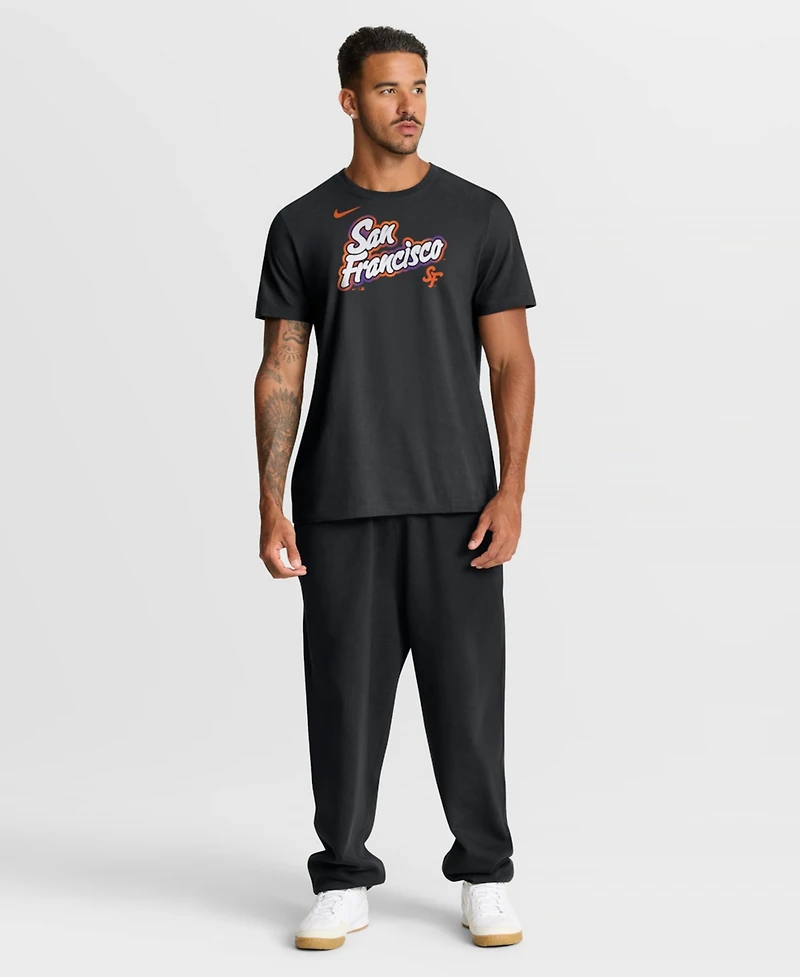 Nike Men's Black San Francisco Giants City Connect Wordmark T-Shirt