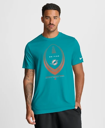 Nike Men's Aqua Miami Dolphins Legend Icon Dri-fit T-Shirt