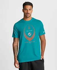 Nike Men's Aqua Miami Dolphins Legend Icon Dri-fit T-Shirt