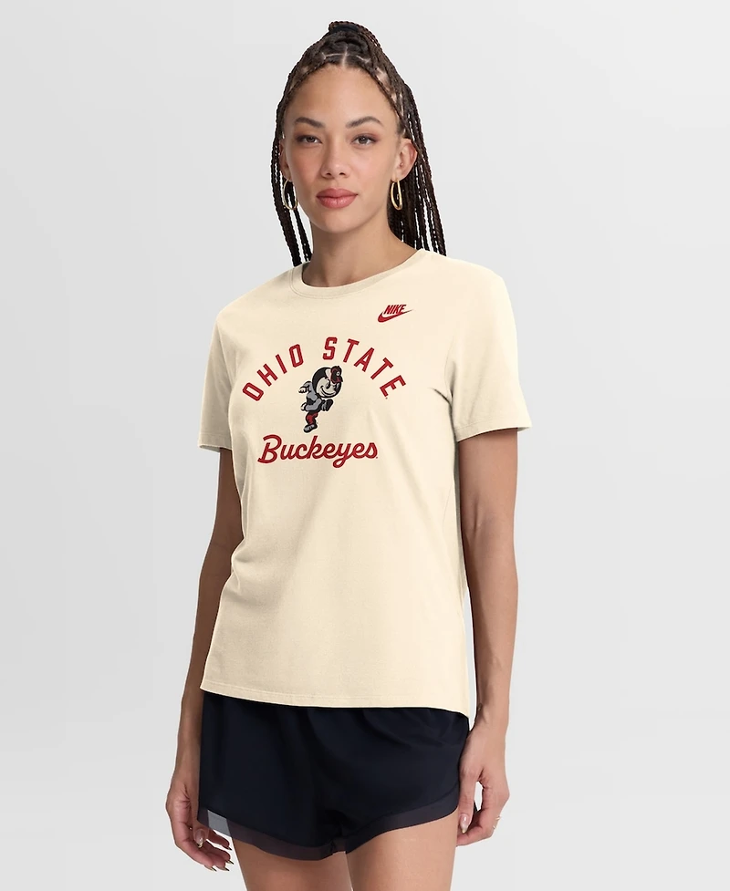 Nike Women's Natural Ohio State Buckeyes Legacy Team Name T-Shirt