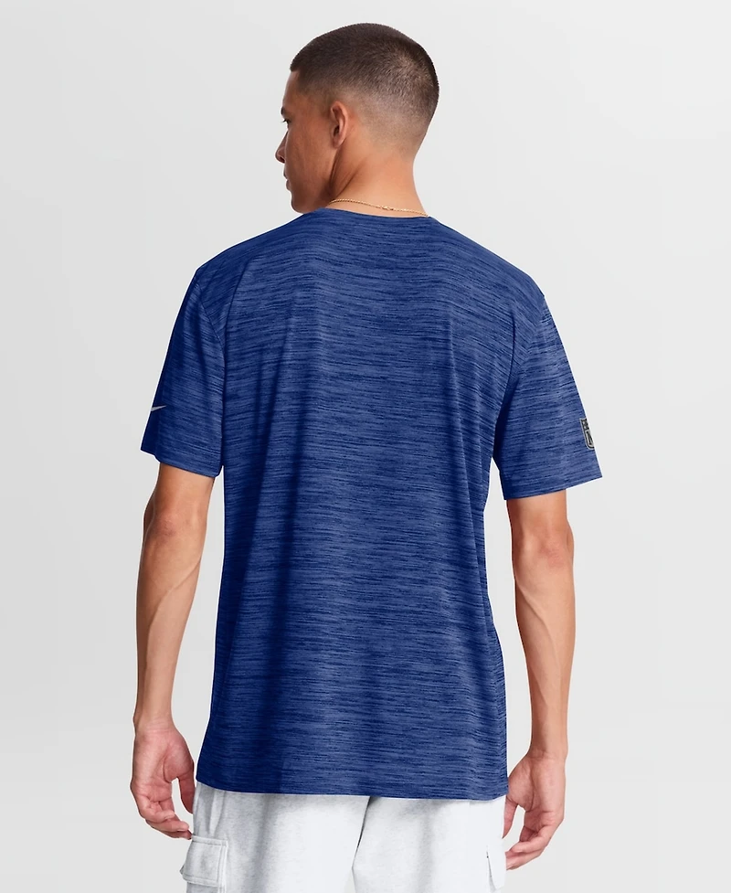 Nike Men's Royal New York Giants Sideline Double Covered Dri-fit Velocity T-Shirt